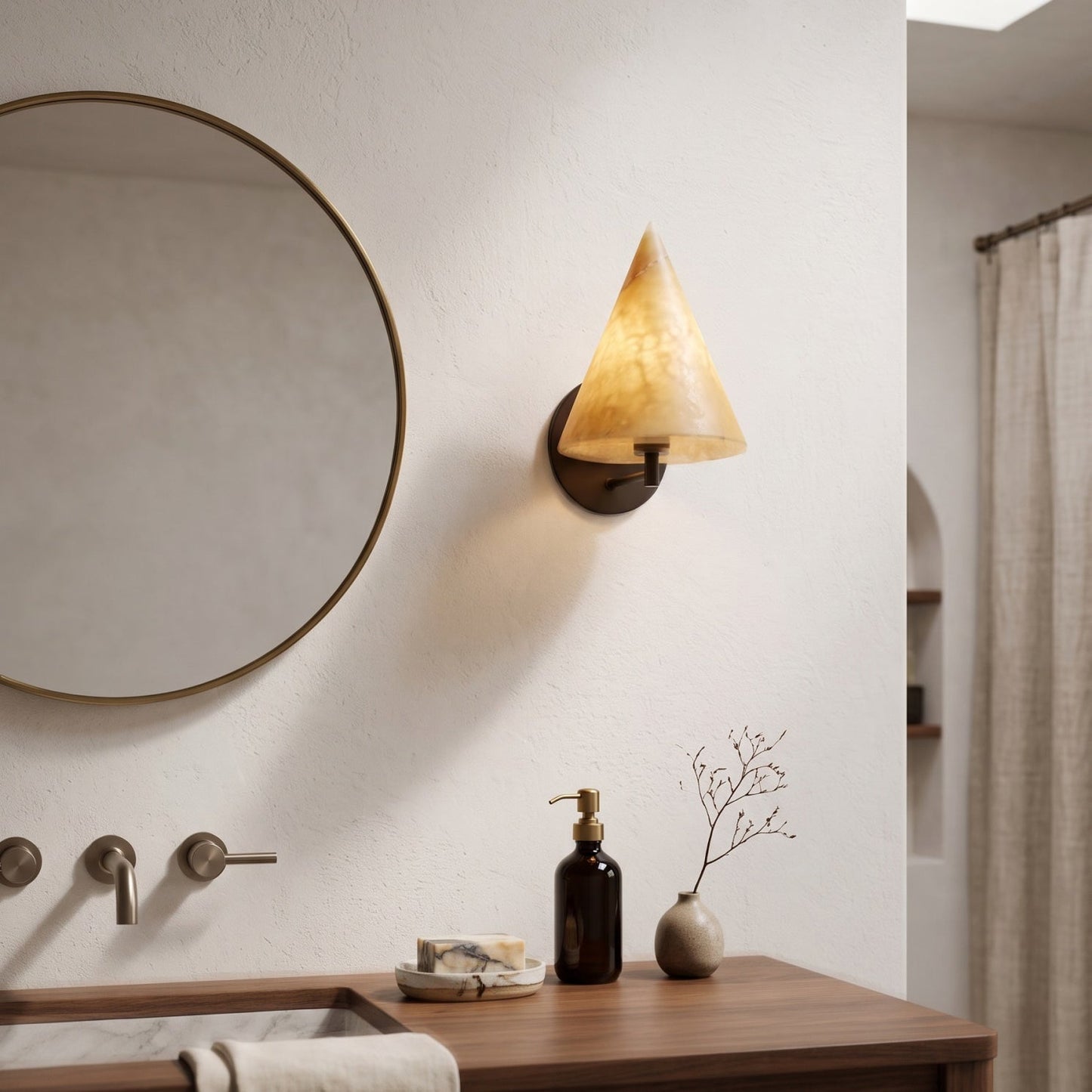 Calon Alabaster Wall Sconce
