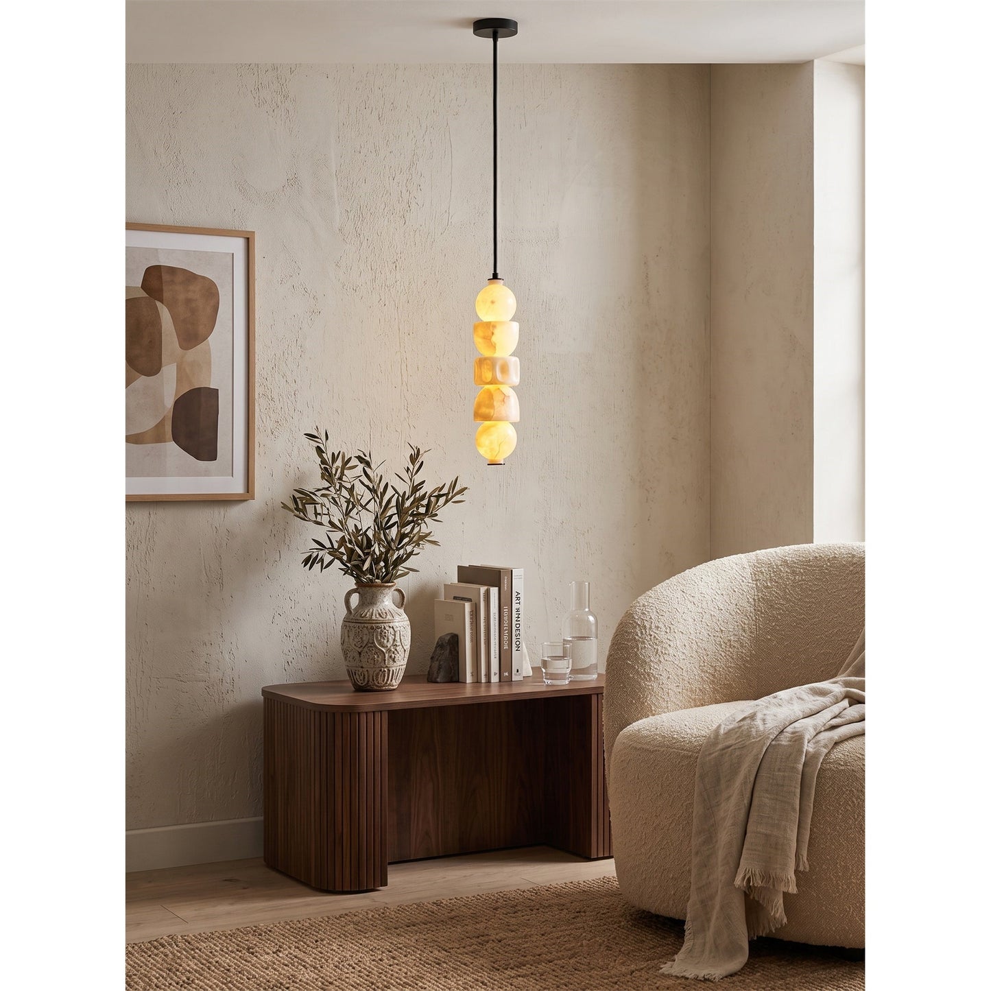 Quinan Alabaster Pendant Lamp