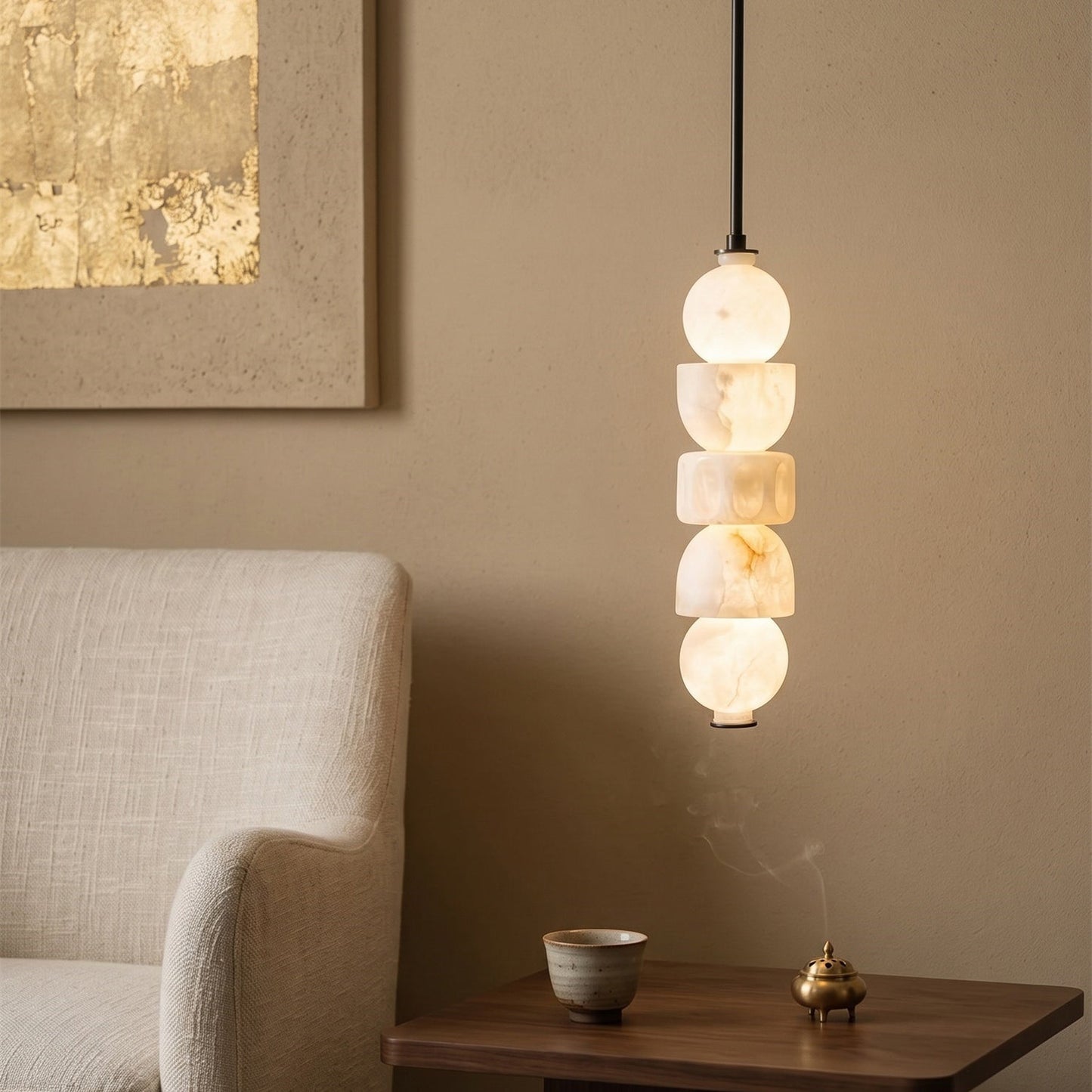 Quinan Alabaster Pendant Lamp
