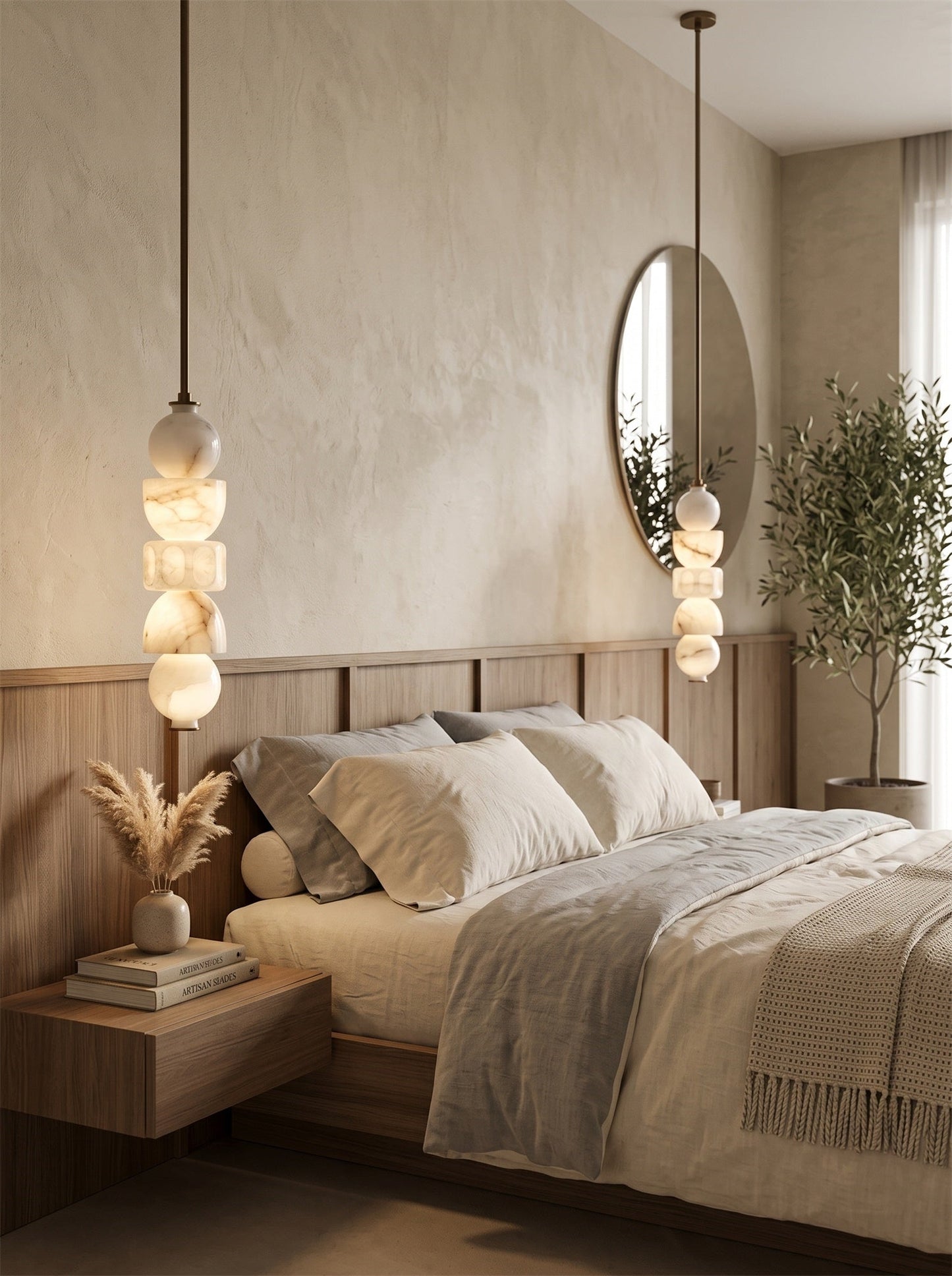 Quinan Alabaster Pendant Lamp