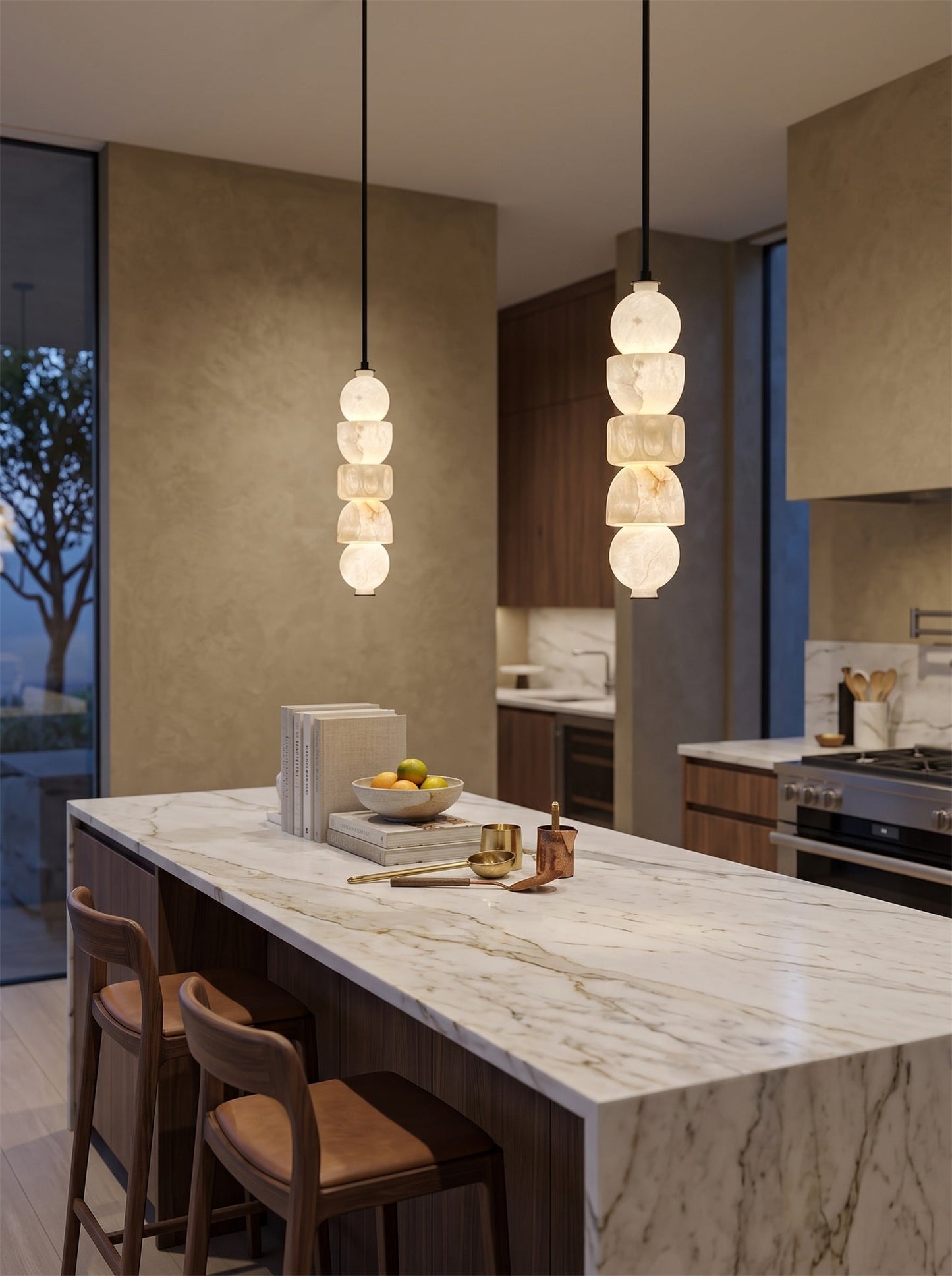 Quinan Alabaster Pendant Lamp