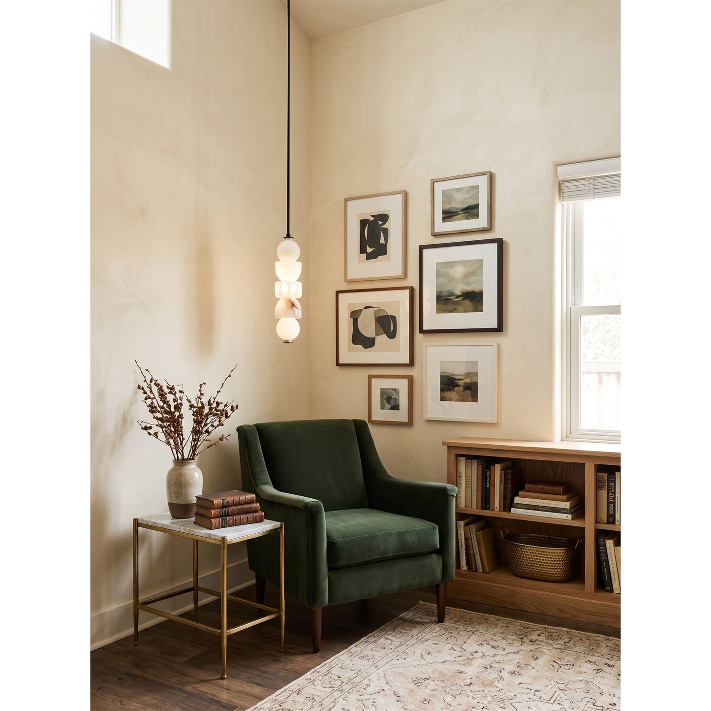Quinan Alabaster Pendant Lamp