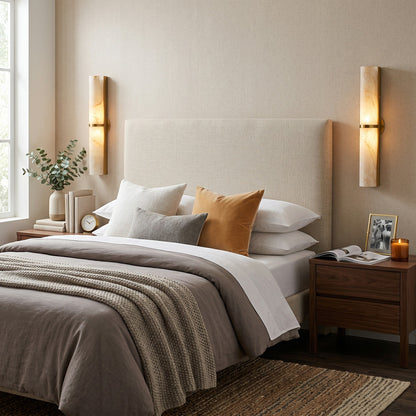 Quinan Alabaster Tube Wall Sconce