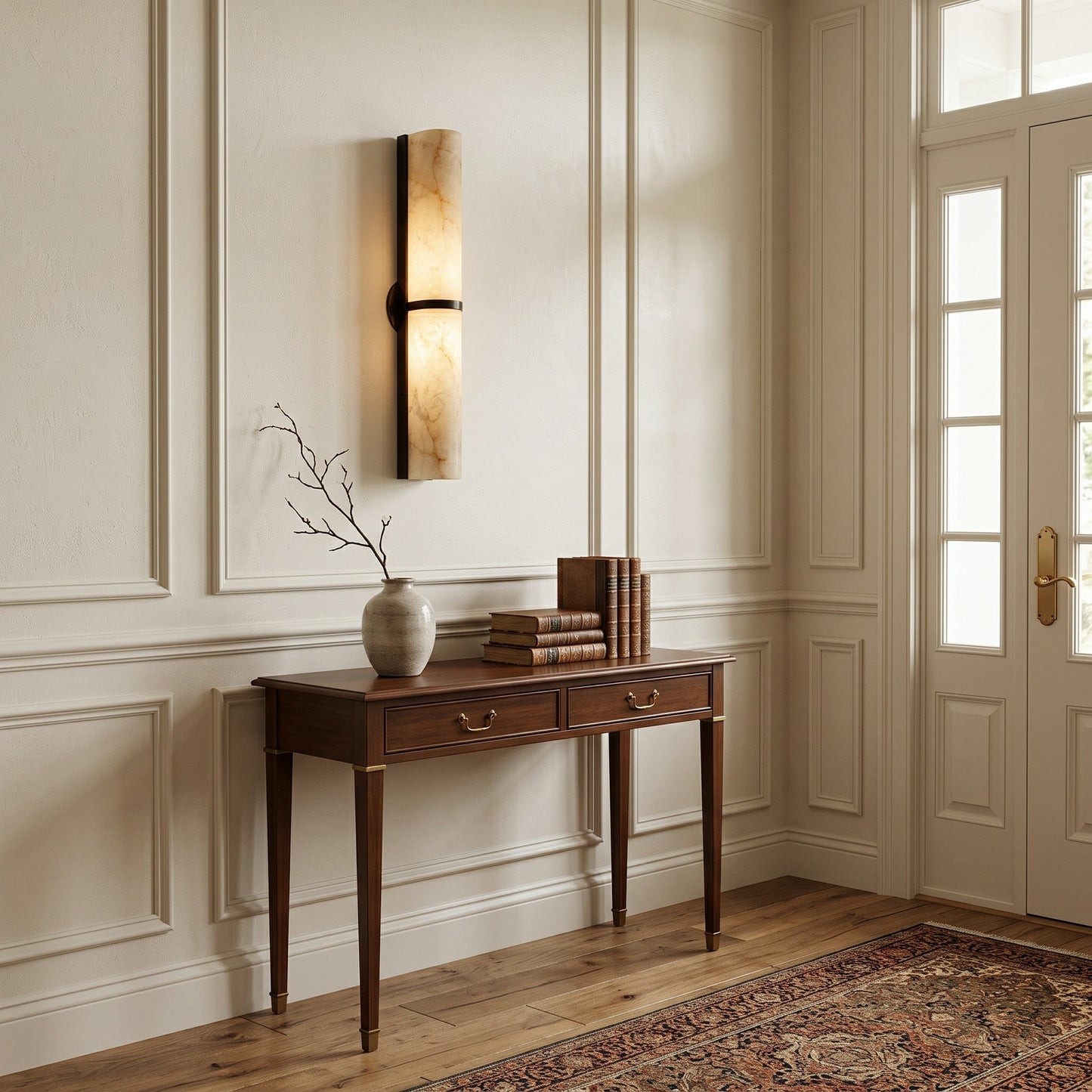 Quinan Alabaster Tube Wall Sconce