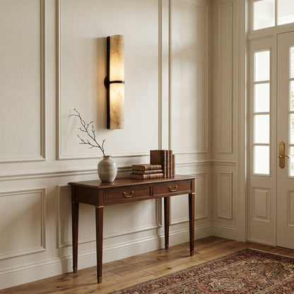 Quinan Alabaster Tube Wall Sconce