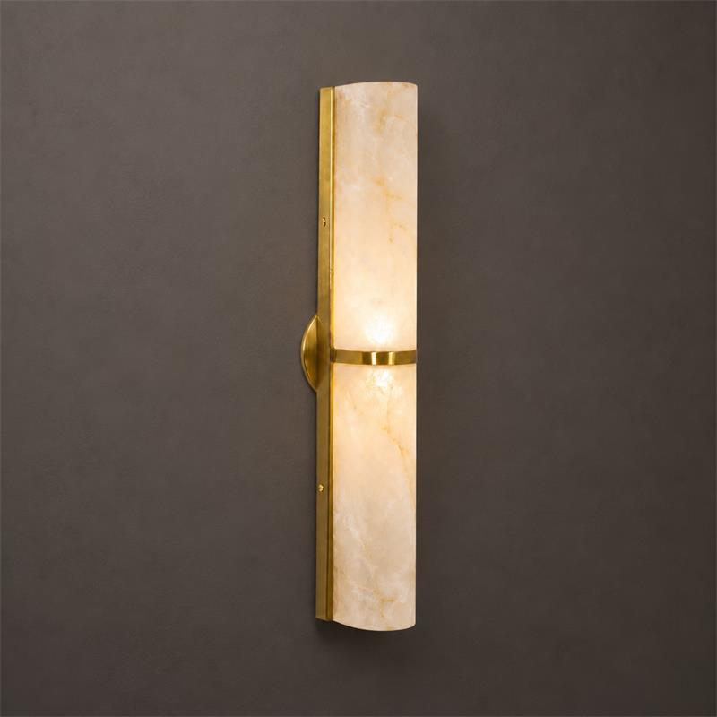 Quinan Alabaster Tube Wall Sconce