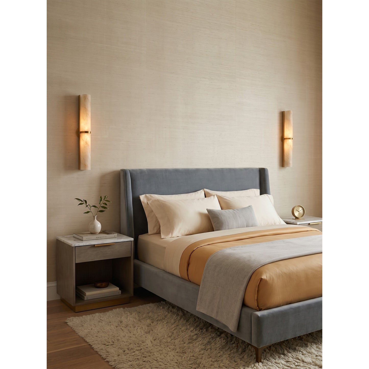 Quinan Alabaster Tube Wall Sconce