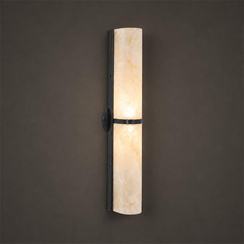 Quinan Alabaster Tube Wall Sconce