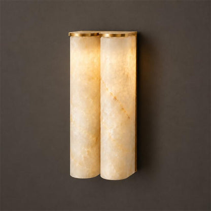 Quinan Alabaster Tube Wall Sconce