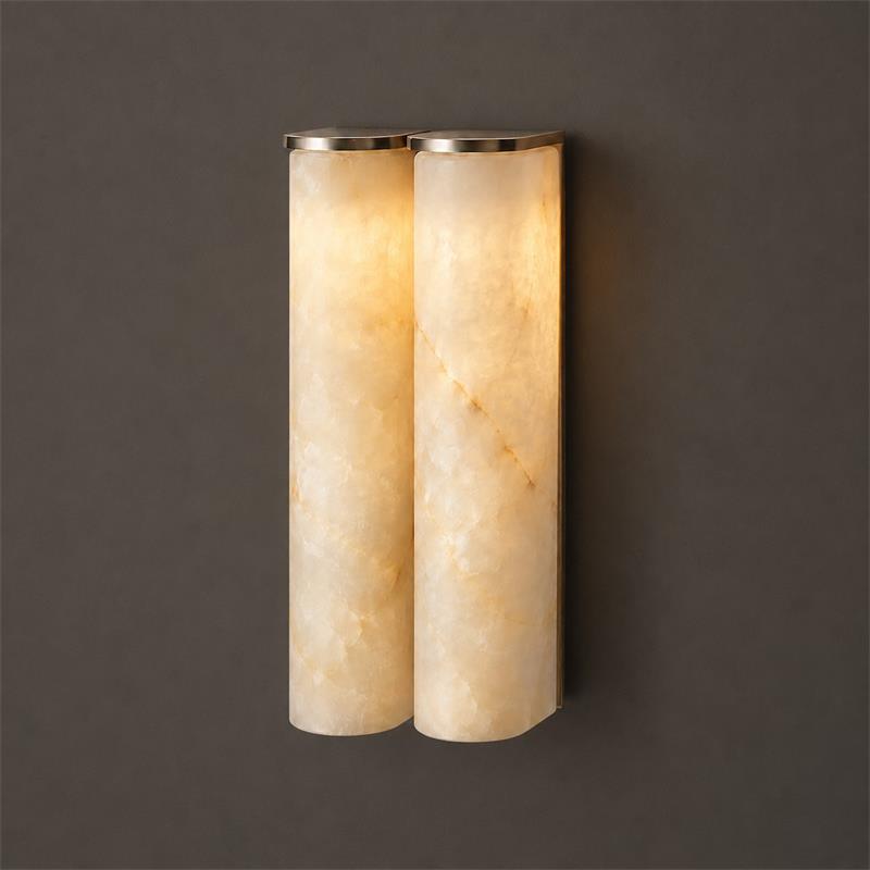 Quinan Alabaster Tube Wall Sconce