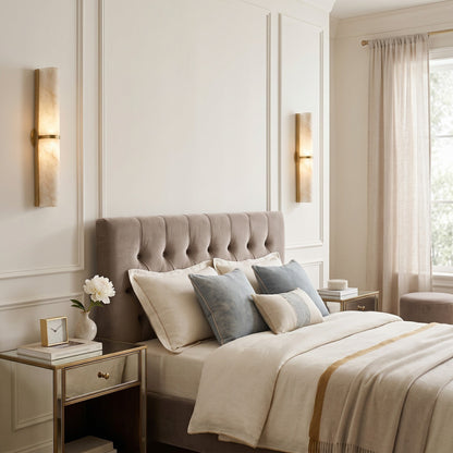 Quinan Alabaster Tube Wall Sconce