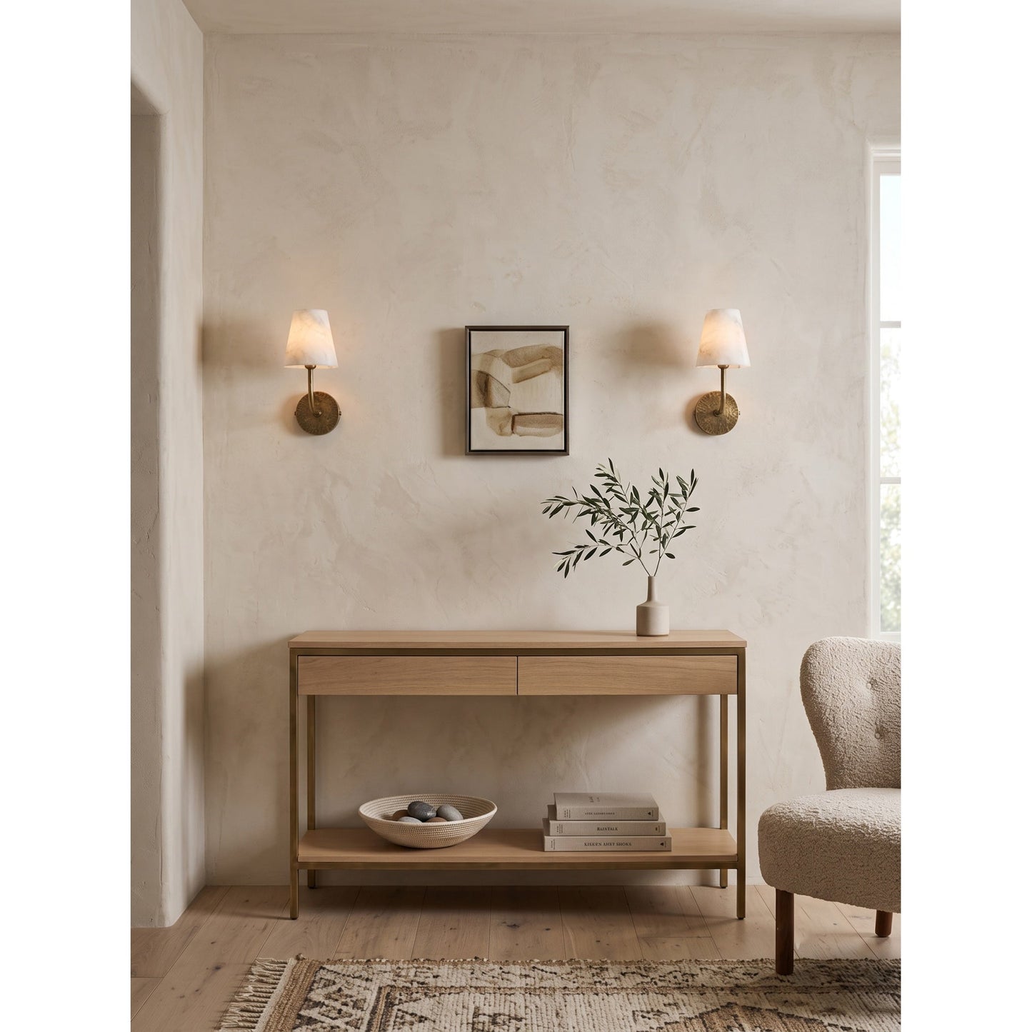 Velan Alabaster Wall Sconce