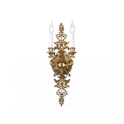 Aurelia Brass Double-Candle Wall Sconce