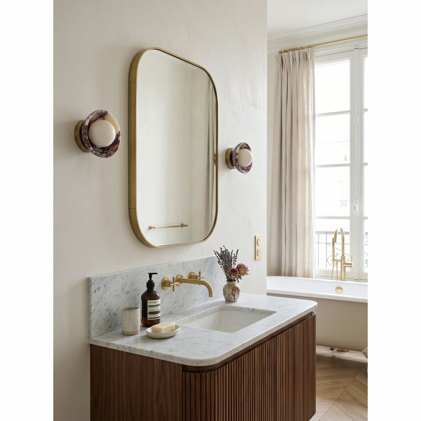 Quenby Marble Wall Sconce