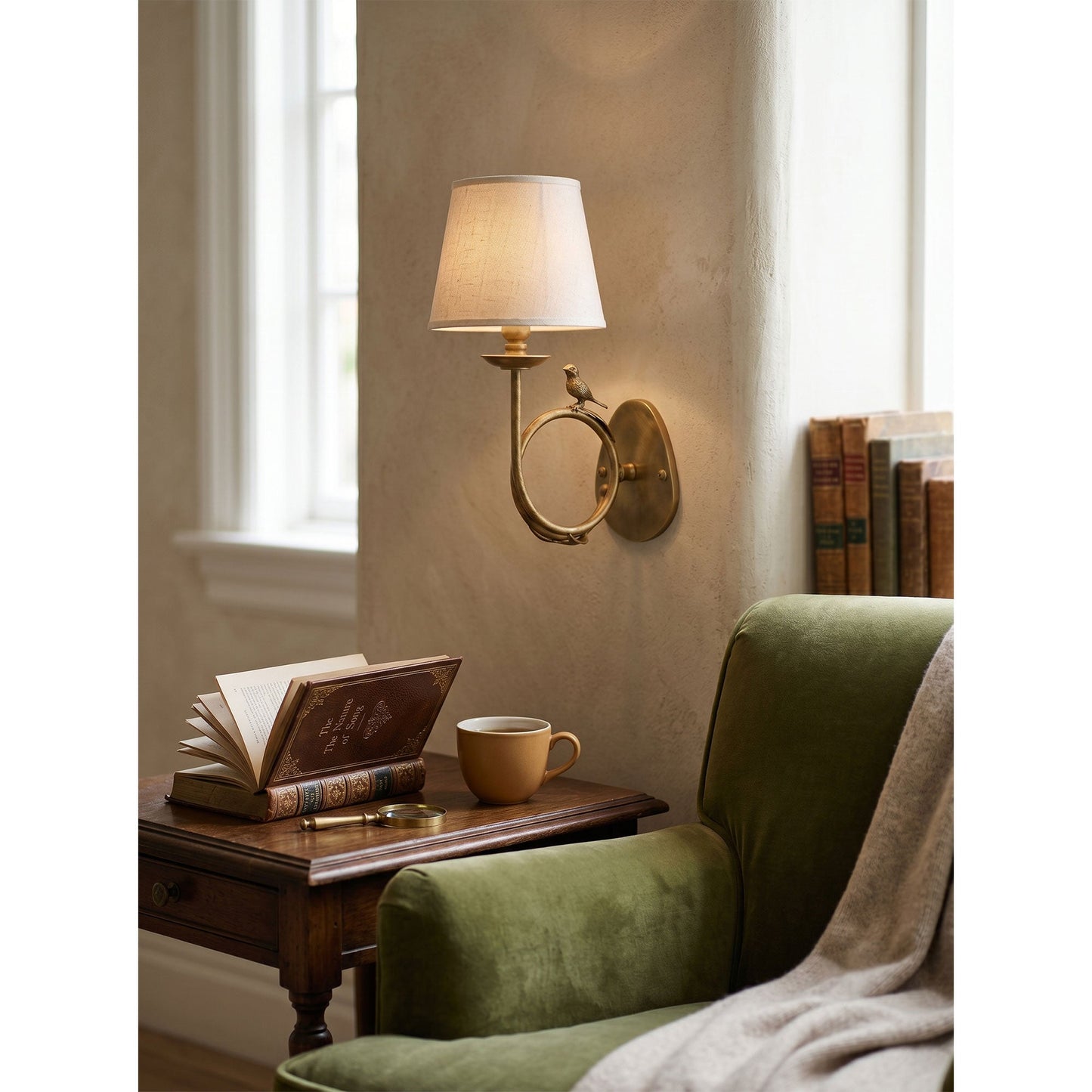 Bird Fabric Wall Sconce