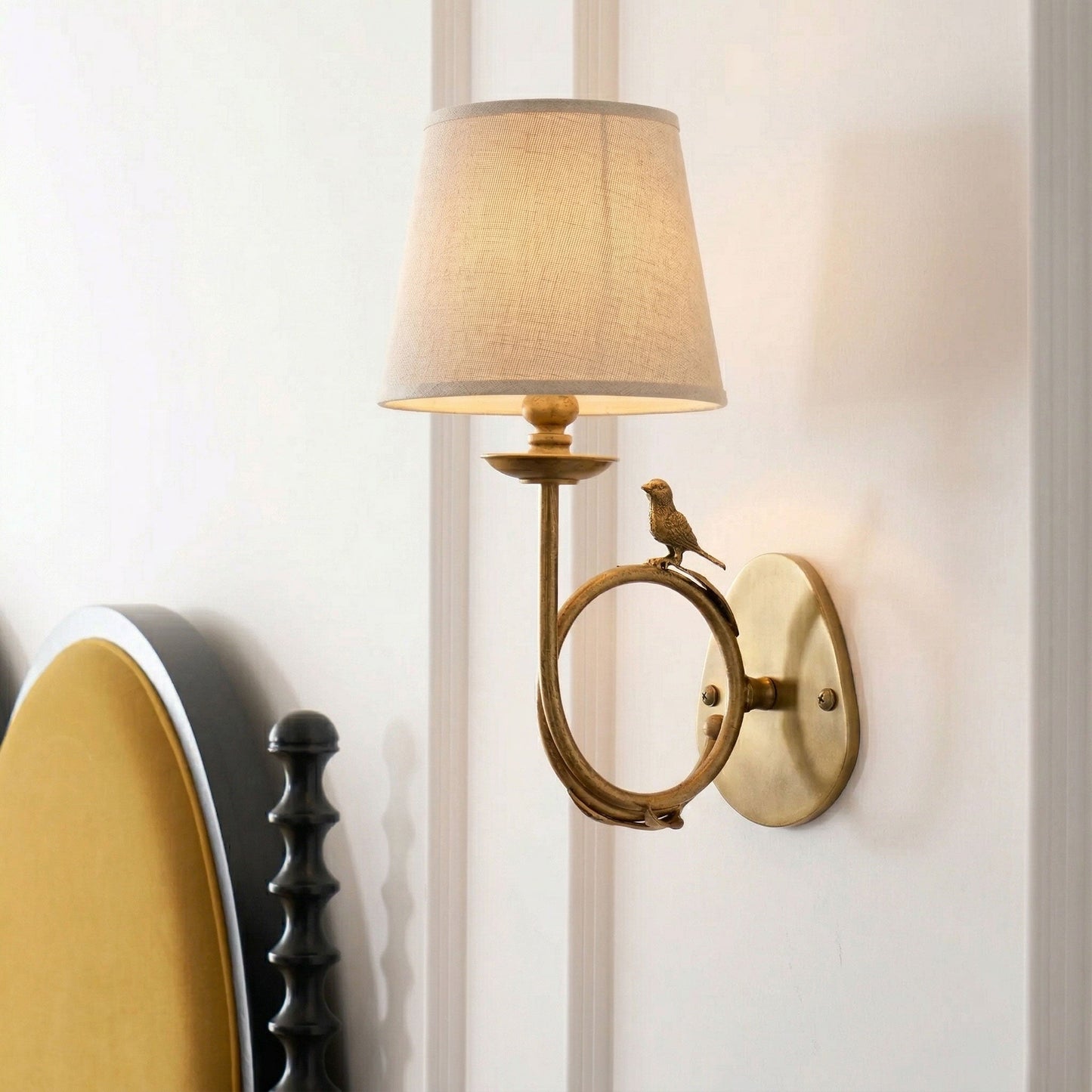 Bird Fabric Wall Sconce