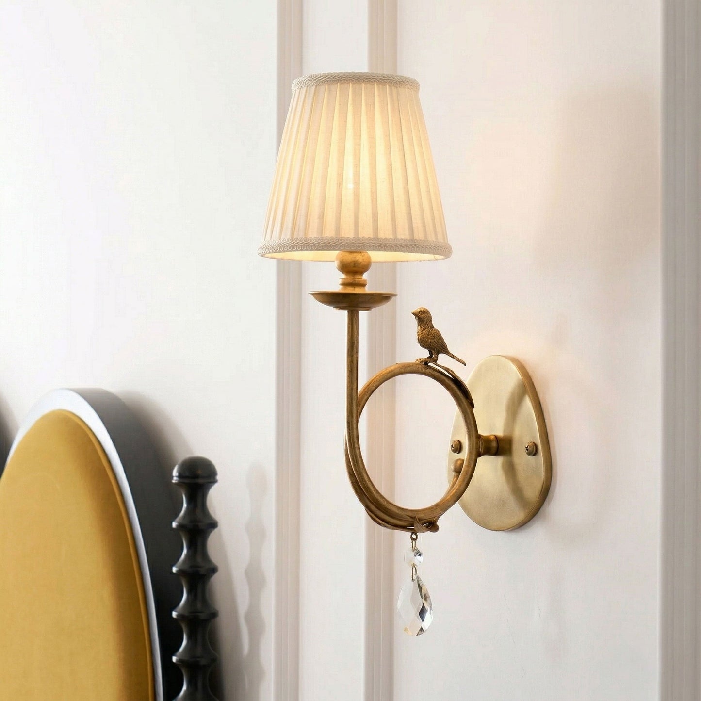 Bird Fabric Wall Sconce
