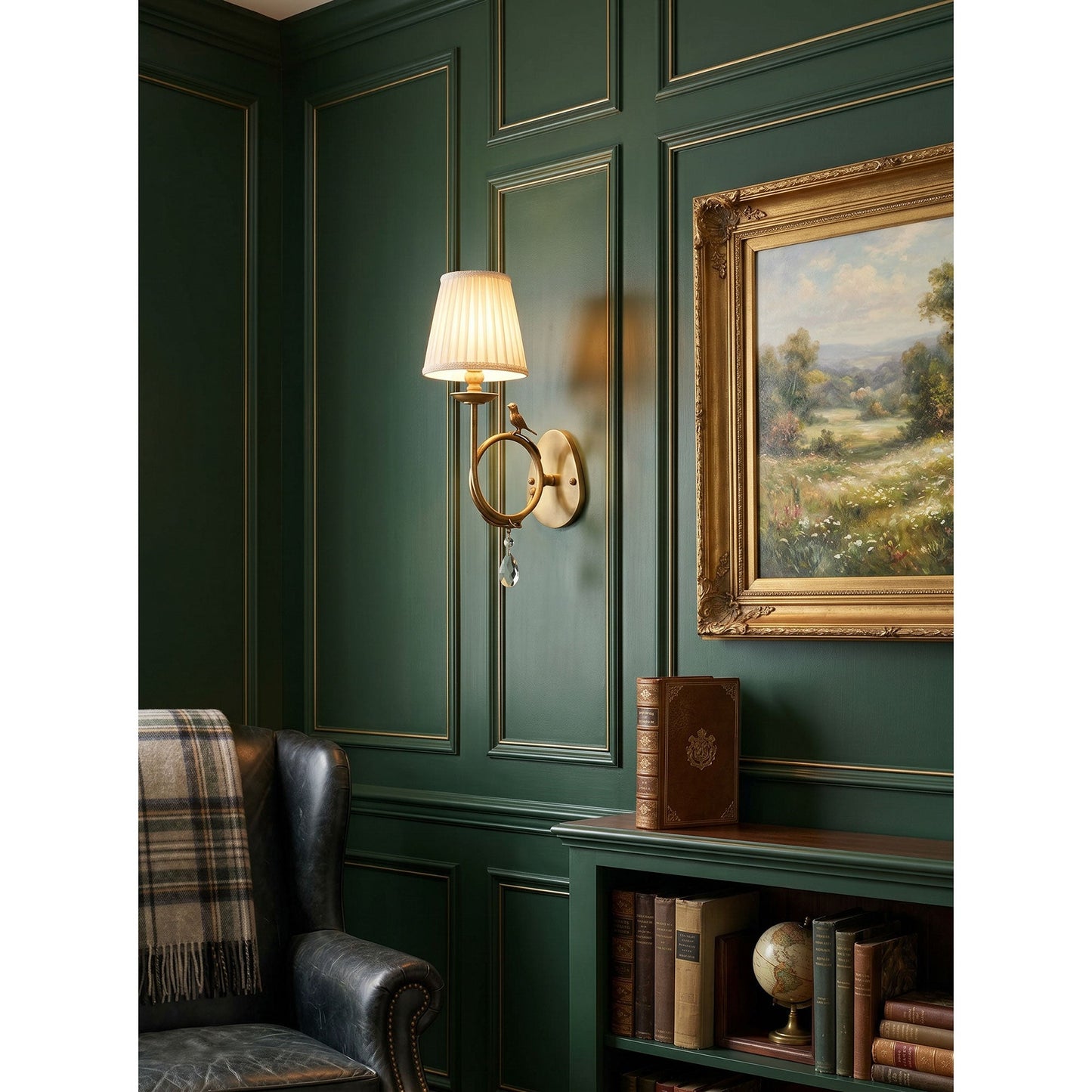 Bird Fabric Wall Sconce