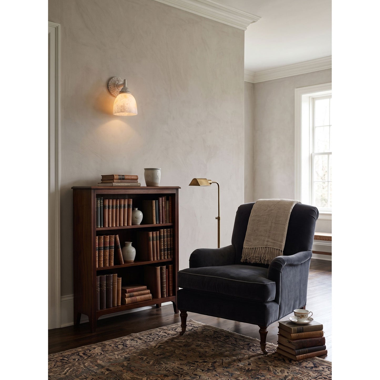 Quiberon Vanity Alabaster Wall Sconce