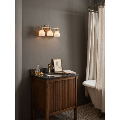 Quiberon Vanity Alabaster Wall Sconce