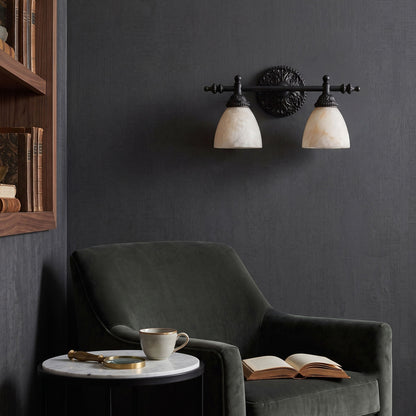 Quiberon Vanity Alabaster Wall Sconce