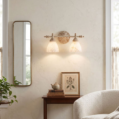 Quiberon Vanity Alabaster Wall Sconce