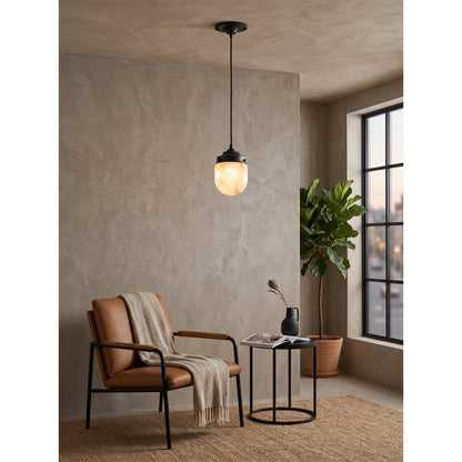 Bullet-shaped Alabaster Pendant Lamp