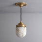 Bullet-shaped Alabaster Pendant Lamp