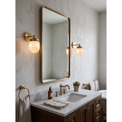 Bullet-shaped Alabaster Wall Sconce