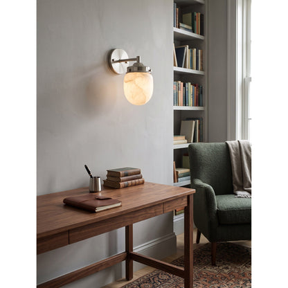 Bullet-shaped Alabaster Wall Sconce