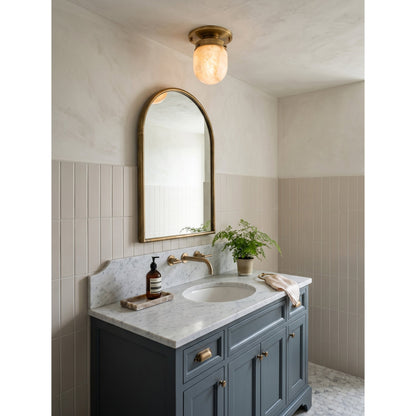 Bullet-shaped Alabaster Flush Mount