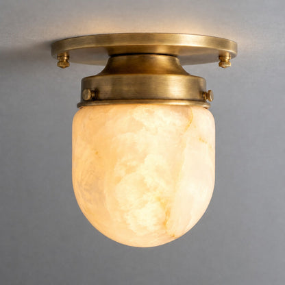 Bullet-shaped Alabaster Flush Mount