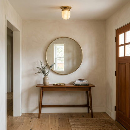 Bullet-shaped Alabaster Flush Mount
