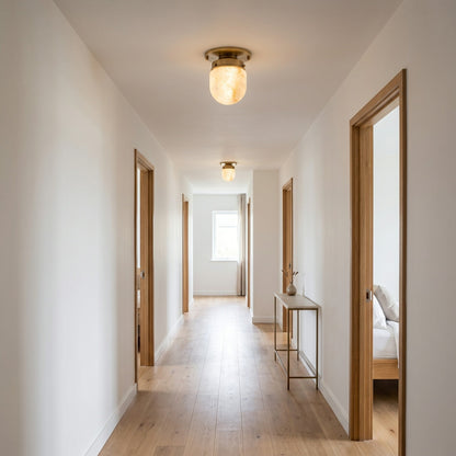 Bullet-shaped Alabaster Flush Mount