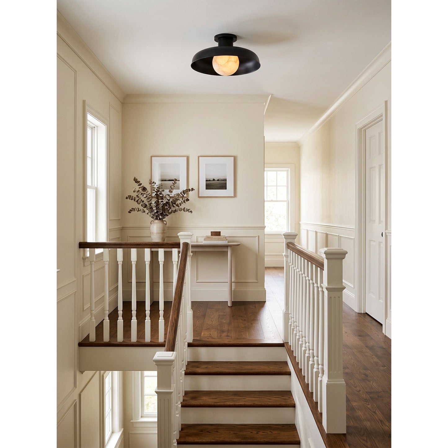 Dora Alabaster Semi-Flush Mount