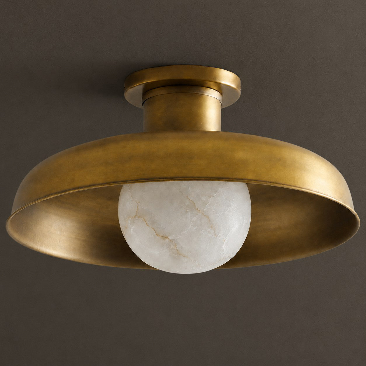 Dora Alabaster Semi-Flush Mount