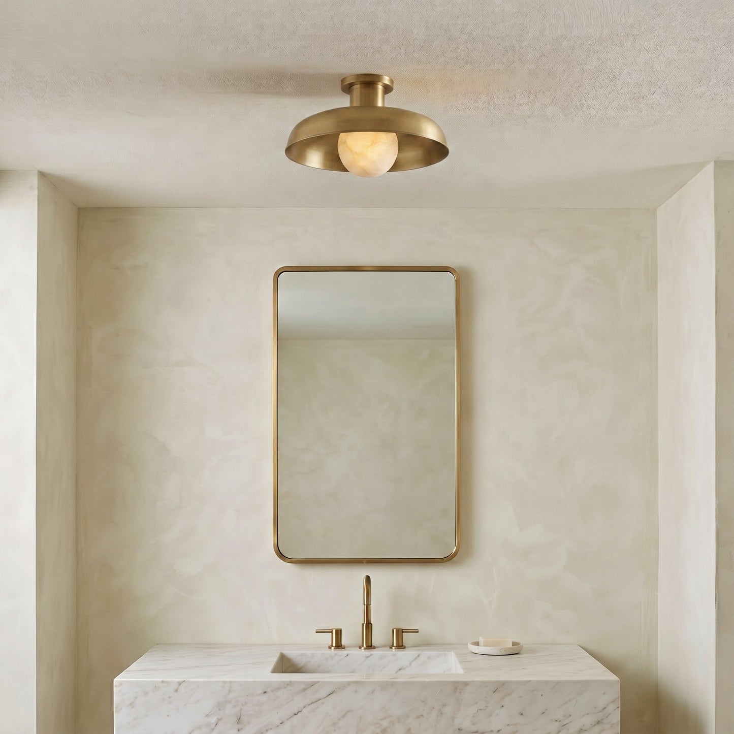 Dora Alabaster Semi-Flush Mount