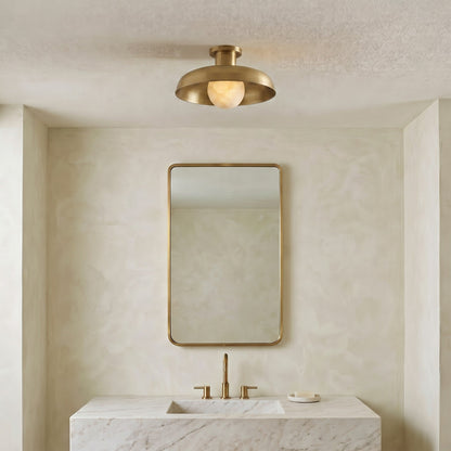 Dora Alabaster Semi-Flush Mount