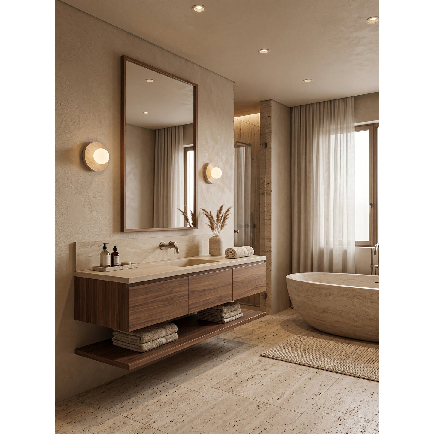 Zelan Travertine Wall Sconce