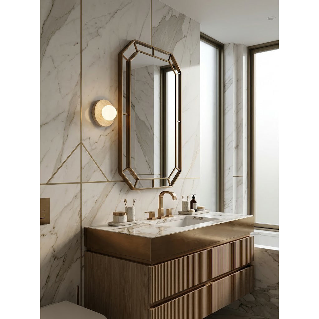 Zelan Travertine Wall Sconce