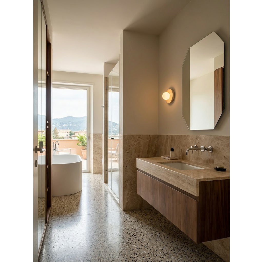 Zelan Travertine Wall Sconce