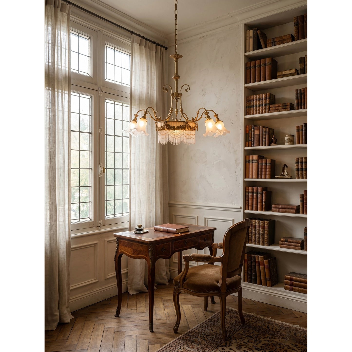 Camille Fringed Chandelier
