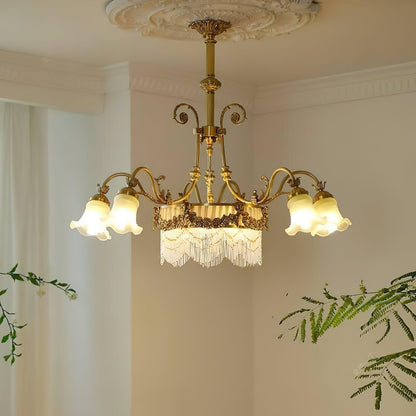 Camille Fringed Chandelier