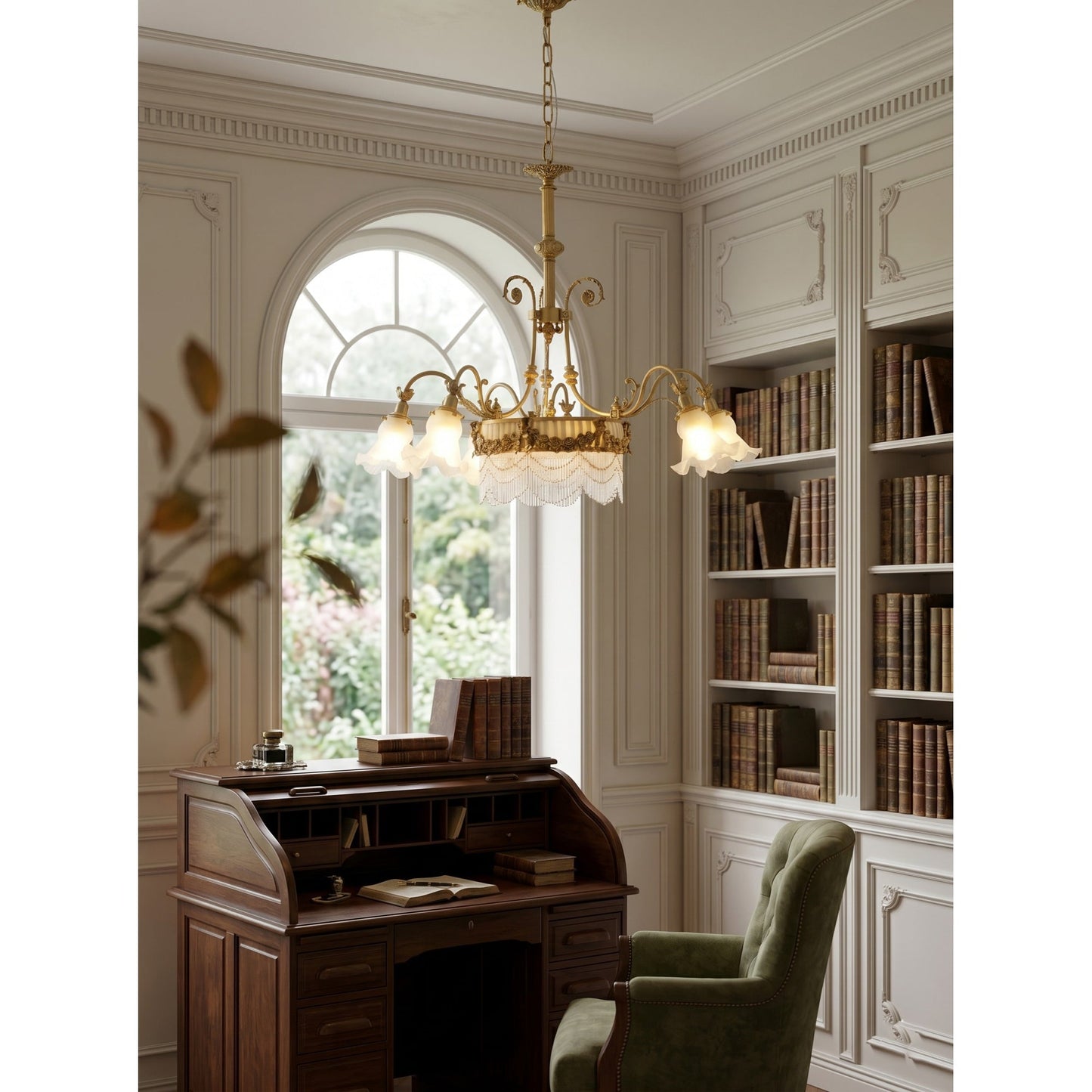 Camille Fringed Chandelier