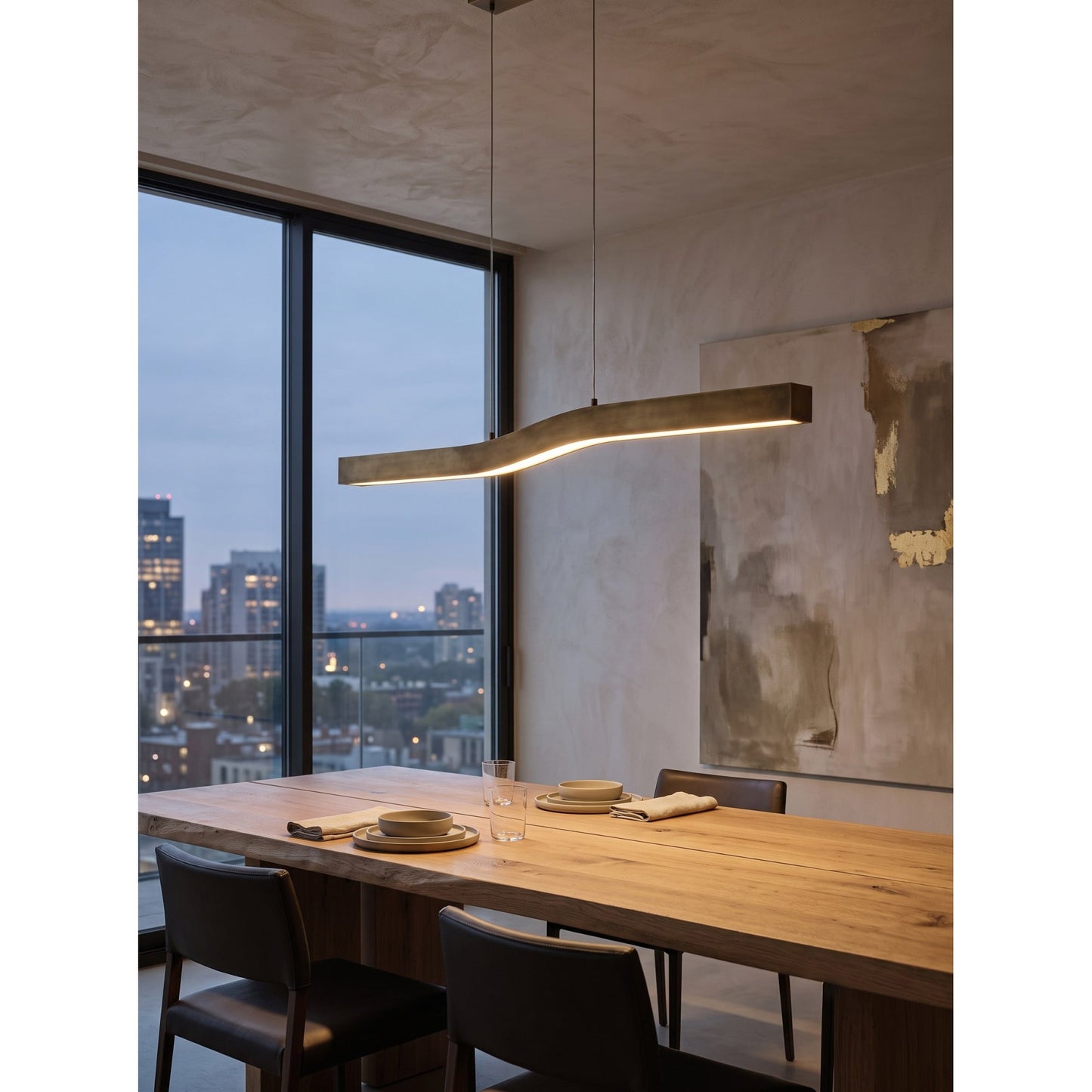 Solia Brass Linear Chandelier