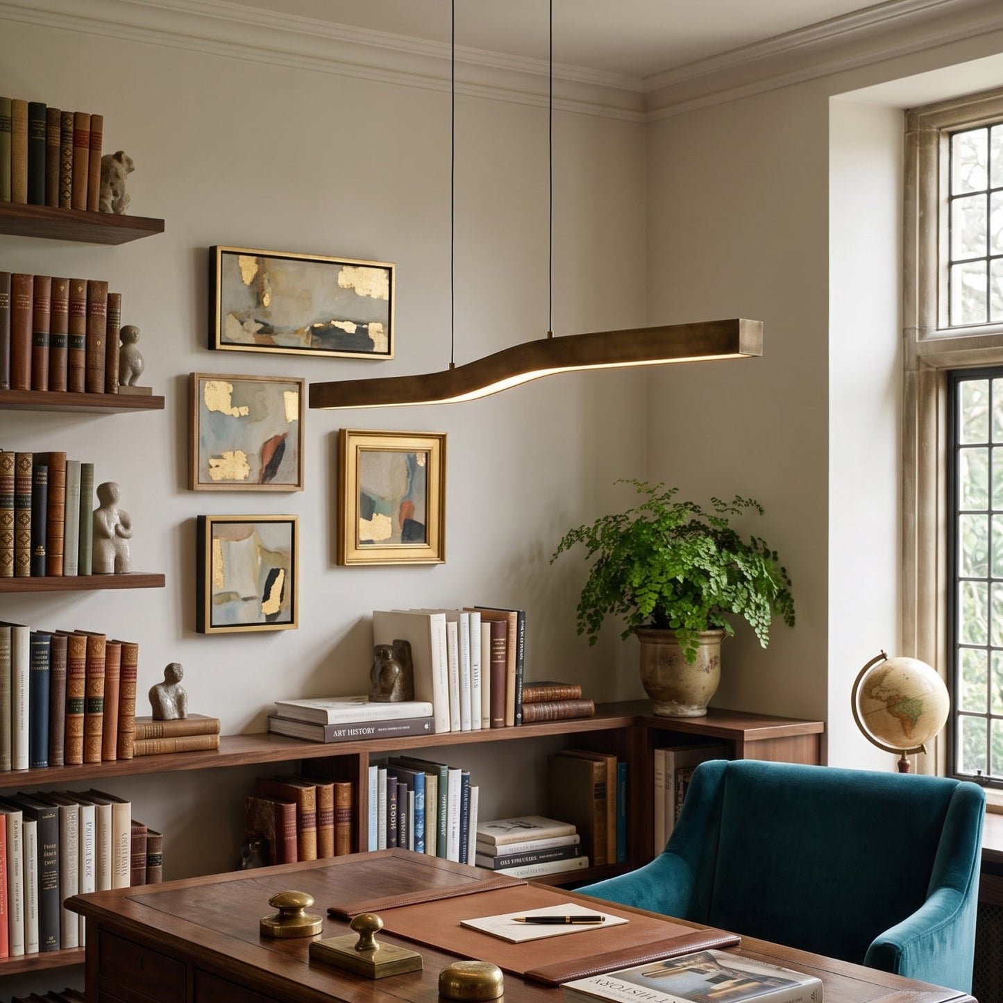 Solia Brass Linear Chandelier