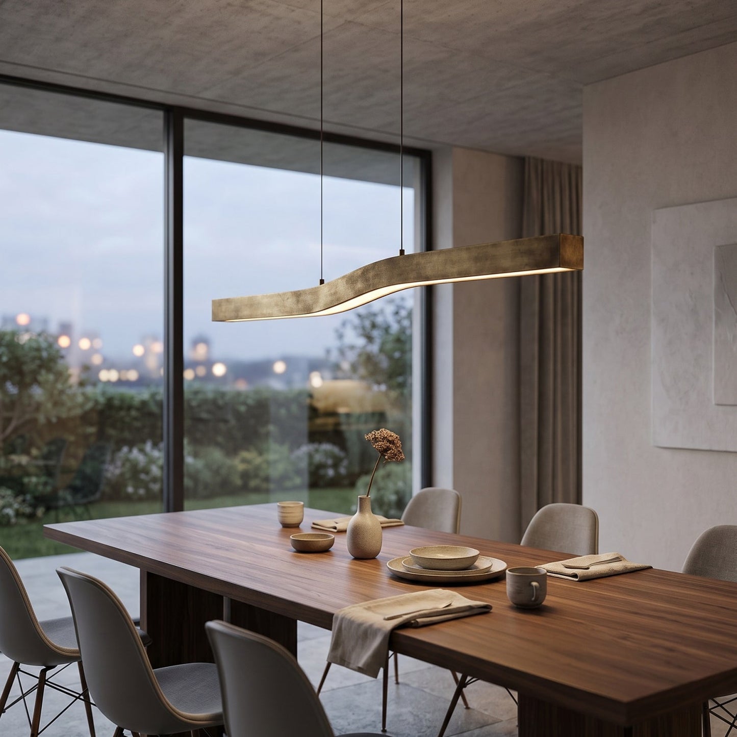 Solia Brass Linear Chandelier