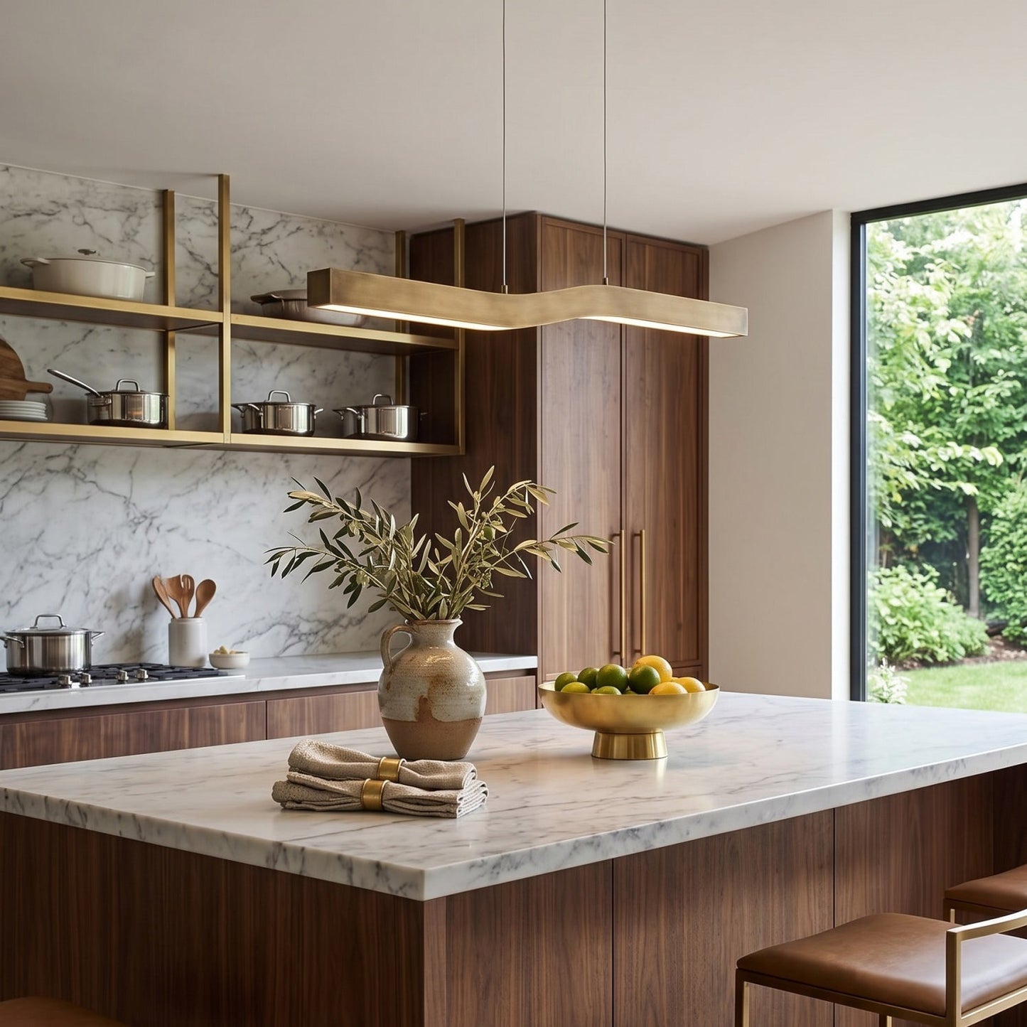 Solia Brass Linear Chandelier