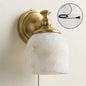 Chart Alabaster Plug-in Wall Sconce