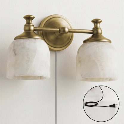 Chart Alabaster Plug-in Wall Sconce